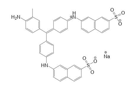 Methylium, [4-amino-3-methylphenyl]bis[4-[(7-sulfonaphthyl-2-yl)amino]phenyl]-, monosodium salt