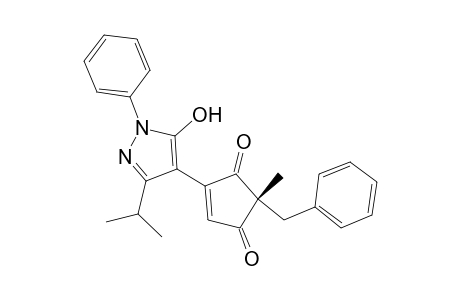 (R)-2-Benzyl-4-(3-isopropyl-5-hydroxy-1-phenyl-1H-pyrazol-4-yl)-2-methylcyclopent-4-ene-1,3-dione