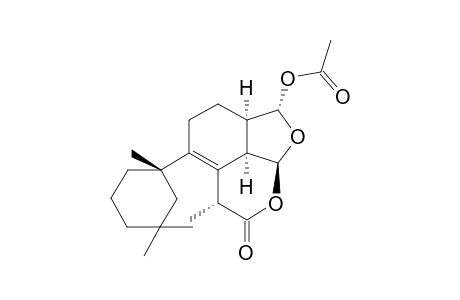 Furo[4,3,2-ij][2]benzopyran-7(2H)-one, 2-(acetyloxy)-2a,3,4,6,8a,8b-hexahydro-6-methyl-5-(1,3,3-trimethylcyclohexyl)-, [2S-[2.alpha.,2a.alpha.,5(R*),6.alpha.,8a.alpha.,8b.alpha.]]-