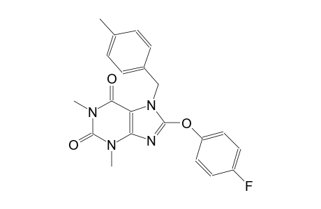 8-(4-fluoranylphenoxy)-1,3-dimethyl-7-[(4-methylphenyl)methyl]purine-2,6-dione