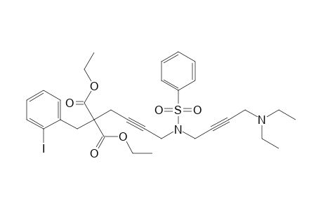 11-Diethylamino-1-(2-iodophenyl)-2,2-bis(ethoxycarbonyl)-7-(benzenesulfonyl)-7-azaundeca-4,9-diyne