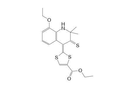 1,3-dithiole-4-carboxylic acid, 2-(8-ethoxy-2,3-dihydro-2,2-dimethyl-3-thioxo-4(1H)-quinolinylidene)-, ethyl ester, (2Z)-