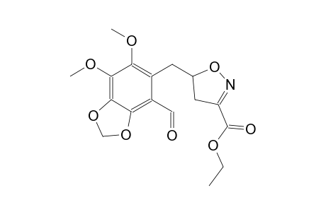 3-isoxazolecarboxylic acid, 5-[(4-formyl-6,7-dimethoxy-1,3-benzodioxol-5-yl)methyl]-4,5-dihydro-, ethyl ester