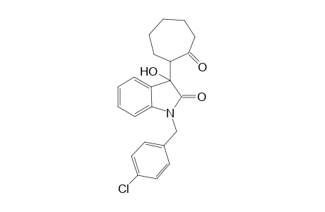 1-[(4-chlorophenyl)methyl]-3-hydroxy-3-(2-oxocycloheptyl)-2,3-dihydro-1H-indol-2-one