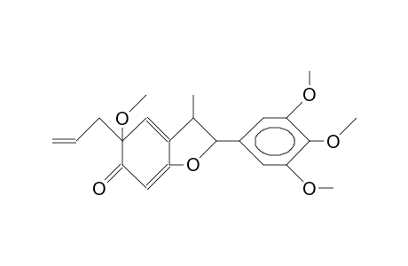 5-Allyl-5-methoxy-3-methyl-2-(3,4,5-trimethoxy-phenyl)-L-2,3,5,6-tetrahydro-6-oxo-benzofuran