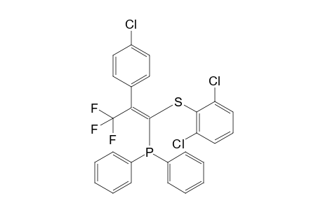 (E)-1,1,1-Trifluoro-2-(4-chlorophenyl)-3-[(2,6-dichlorophenyl)thio]-3-diphenylphosphino-2-propene