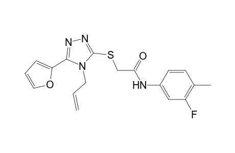 2-(4-Allyl-5-furan-2-yl-4H-[1,2,4]triazol-3-ylsulfanyl)-N-(3-fluoro-4-methyl-phenyl)-acetamide