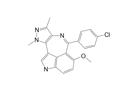 5-(4-CHLOROPHENYL)-6-METHOXY-1,3-DIMETHYLPYRAZOLO-[3',4':6,7]-AZEPINO-[5,4,3-CD]-INDOLE