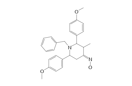 1-BENZYL-2,6-BIS-(4-METHOXYPHENYL)-3-METHYL-PIPERIDIN-4-ONE-OXIME