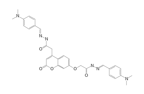 [7-(4-N,N-DIMETHYLAMINO-BENZYLIDENE-HYDRAZINOCARBONYLMETHOXY)-2-OXO-2H-CHROMEN-4-YL]-ACETIC-ACID-(4-N,N-DIMETHYLAMINO-BENZYLIDENE)-HYDRAZIDE