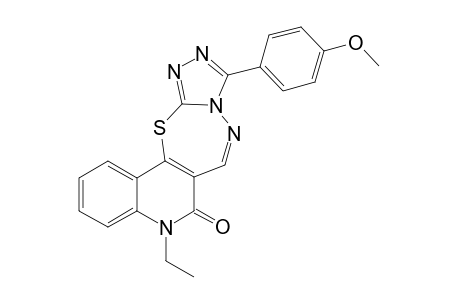 N-Ethyl-10-(4'-methoxyphenyl)-(1,2,4)-triazolo[3',4' : 2,3]thiadiazepino[6,7-c]quinolin-6(5H)-one