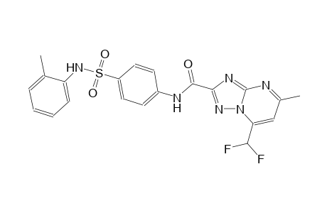 7-(difluoromethyl)-5-methyl-N-[4-(2-toluidinosulfonyl)phenyl][1,2,4]triazolo[1,5-a]pyrimidine-2-carboxamide