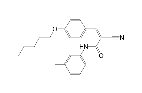 (2Z)-2-cyano-N-(3-methylphenyl)-3-[4-(pentyloxy)phenyl]-2-propenamide