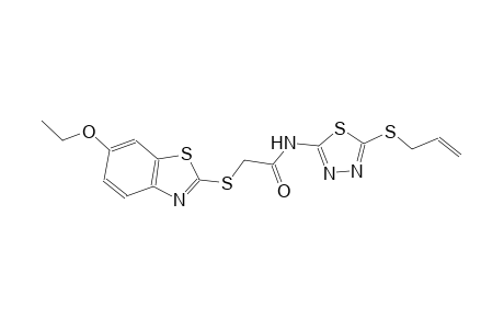 N-[5-(allylsulfanyl)-1,3,4-thiadiazol-2-yl]-2-[(6-ethoxy-1,3-benzothiazol-2-yl)sulfanyl]acetamide