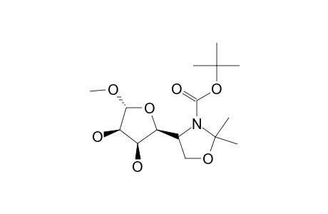 1,1-DIMETHYLETHYL-[2R-[2-ALPHA-(R*),3-ALPHA,4-ALPHA,5-BETA]]-4-(3,4-DIHYDROXYTETRAHYDRO-5-METHOXY-2-FURANYL)-2,2-DIMETHYL-3-OXAZOLIDINECARBOXYLATE