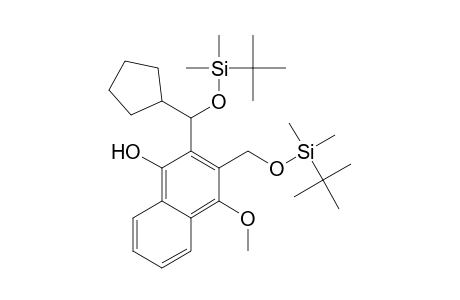 2-[[tert-butyl(dimethyl)silyl]oxy-cyclopentyl-methyl]-3-[[tert-butyl(dimethyl)silyl]oxymethyl]-4-methoxy-naphthalen-1-ol