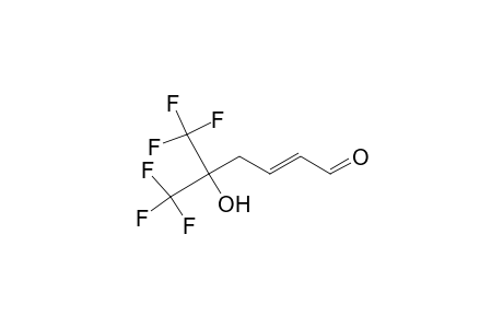 2-Hexenal, 6,6,6-trifluoro-5-hydroxy-5-(trifluoromethyl)-, (E)-