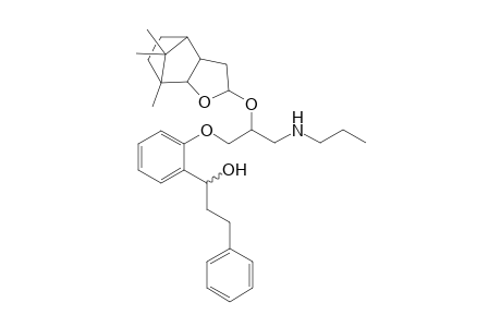 3-[2'-(1''-Hydroxy-3"-phenylpropyl)phenoxy]-2-(octahydro-7"',8"',8''-trimethyl-4''',7'''-methano-2"'-benzofuranyl)oxy]-N-propyl-1-propylamine