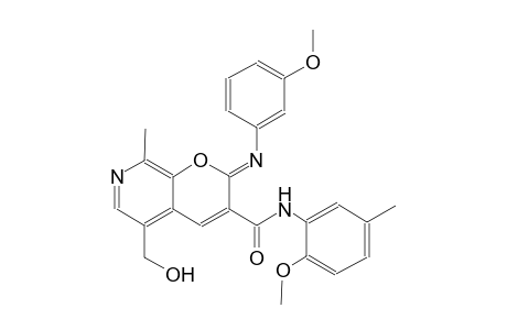 2H-pyrano[2,3-c]pyridine-3-carboxamide, 5-(hydroxymethyl)-N-(2-methoxy-5-methylphenyl)-2-[(3-methoxyphenyl)imino]-8-methyl-, (2Z)-