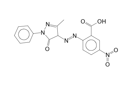 2-[(E)-(3-Methyl-5-oxo-1-phenyl-4,5-dihydro-1H-pyrazol-4-yl)diazenyl]-5-nitrobenzoic acid