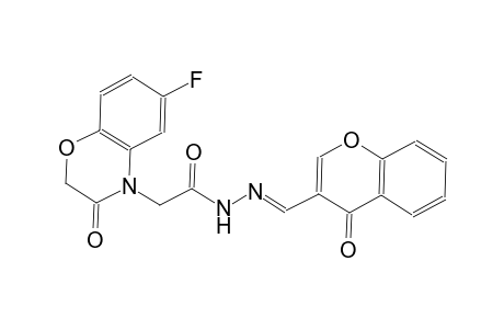 2-(6-fluoro-3-oxo-2,3-dihydro-4H-1,4-benzoxazin-4-yl)-N'-[(E)-(4-oxo-4H-chromen-3-yl)methylidene]acetohydrazide