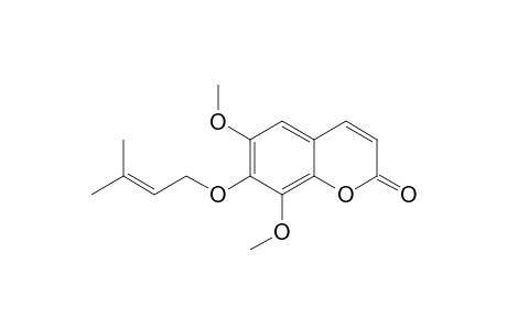 2H-1-Benzopyran-2-one, 6,8-dimethoxy-7-[(3-methyl-2-butenyl)oxy]-