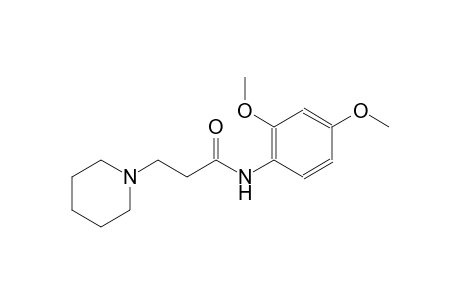 1-piperidinepropanamide, N-(2,4-dimethoxyphenyl)-