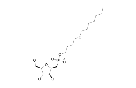1-(BUTYL-4'-O-HEPTYL)-2,5-ANHYDRO-D-GLUCITYL-PHOSPHONATE