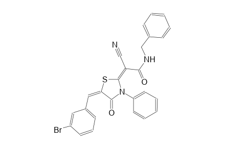 (2E)-N-benzyl-2-[(5E)-5-(3-bromobenzylidene)-4-oxo-3-phenyl-1,3-thiazolidin-2-ylidene]-2-cyanoethanamide