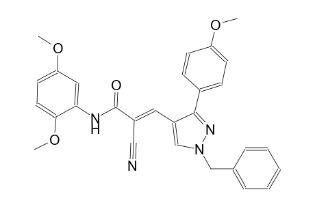 (2E)-3-[1-benzyl-3-(4-methoxyphenyl)-1H-pyrazol-4-yl]-2-cyano-N-(2,5-dimethoxyphenyl)-2-propenamide