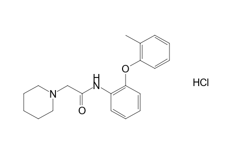2'-(o-tolyloxy)-1-piperidineacetanilide, monohydrochloride