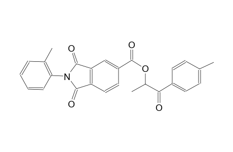 1H-isoindole-5-carboxylic acid, 2,3-dihydro-2-(2-methylphenyl)-1,3-dioxo-, 1-methyl-2-(4-methylphenyl)-2-oxoethyl ester