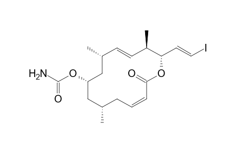 (2R,3R,4E,6S,8S,10S,12Z)-2-((E)-2-Iodovinyl)-3,6,10-trimethyl-14-oxooxacyclotetradeca-4,12-dien-8-yl carbamate