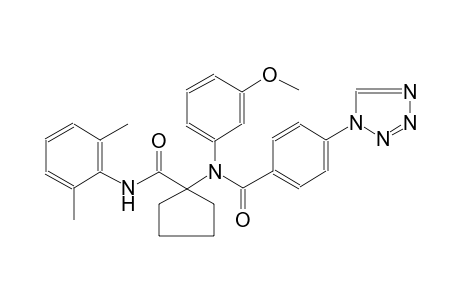 N-{1-[(2,6-dimethylanilino)carbonyl]cyclopentyl}-N-(3-methoxyphenyl)-4-(1H-tetraazol-1-yl)benzamide