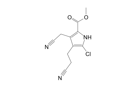 1H-Pyrrole-2-carboxylic acid, 5-chloro-3-(cyanomethy)-4-(2-cyanopropyl)-, methyl ester