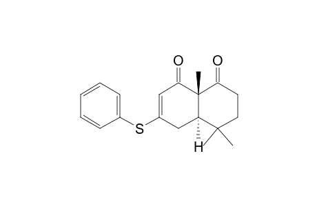 1,8(2H,5H)-Naphthalenedione, 3,4,4a,8a-tetrahydro-4,4,8a-trimethyl-6-(phenylthio)-, trans-