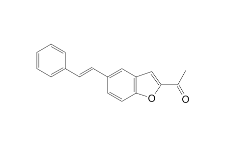 (E)-2-Acetyl-5-(.beta.-styryl)benzofuran