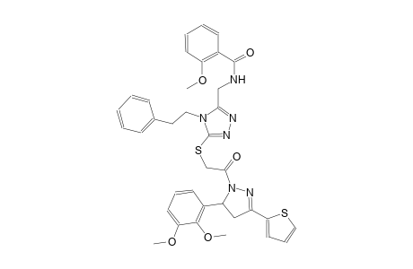 benzamide, N-[[5-[[2-[5-(2,3-dimethoxyphenyl)-4,5-dihydro-3-(2-thienyl)-1H-pyrazol-1-yl]-2-oxoethyl]thio]-4-(2-phenylethyl)-4H-1,2,4-triazol-3-yl]methyl]-2-methoxy-