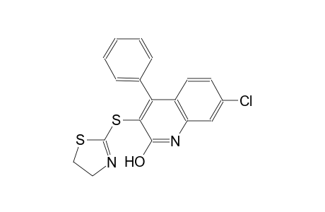 7-chloro-3-(4,5-dihydro-1,3-thiazol-2-ylsulfanyl)-4-phenyl-2-quinolinol