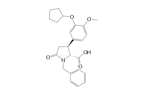 (2R,3S)-1-benzyl-3-(3-cyclopentyloxy-4-methoxyphenyl)-5-oxopyrrolidine-2-carboxylic acid