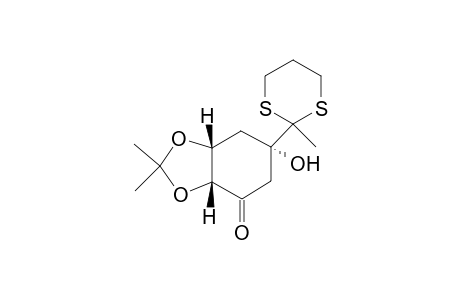 (3S,5R,4R)-3-Hydroxy-5,6-(isopropylidendioxy)-3-(2-methyl-1,3-dithian-2-yl)cyclohexanone