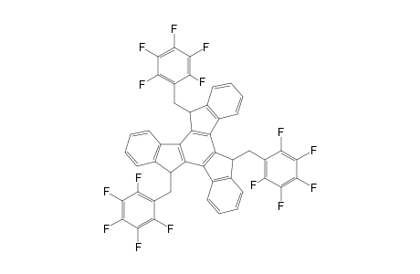 syn-5,10,15-Tris(2,3,4,5,6-pentafluorophenylmethyl)-10,15-dihydro-5H-diindeno[1,2-a;1',2'-c]fluorene