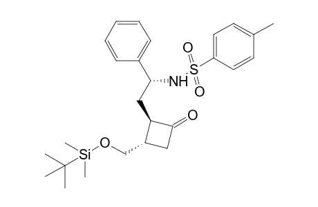 N-[(R*)-{2-[(1R*,2S*)-2-(tert-Butyldimethylsilyloxymethyl)-4-oxocyclobutyl]-1-phenylethyl}-4-methylbenzenesulfonamide