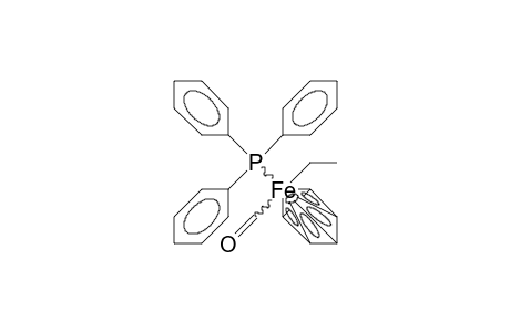 /.eta.-5/-Cyclopentadienyl-ethyl-triphenylphosphino iron carbonyl