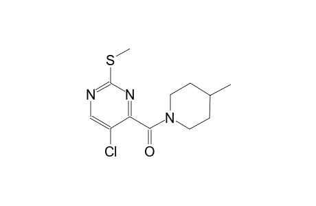 pyrimidine, 5-chloro-4-[(4-methyl-1-piperidinyl)carbonyl]-2-(methylthio)-