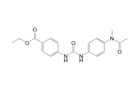Benzoic acid, 4-[3-[4-(acetylmethylamino)phenyl]ureido]-, ethyl ester