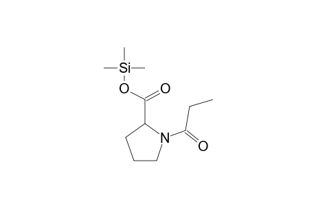 1-Propionylproline, tms derivative