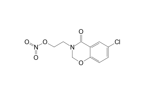 nitric acid 2-(6-chloro-4-keto-2H-1,3-benzoxazin-3-yl)ethyl ester