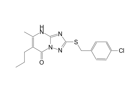 2-[(4-chlorobenzyl)sulfanyl]-5-methyl-6-propyl[1,2,4]triazolo[1,5-a]pyrimidin-7(4H)-one