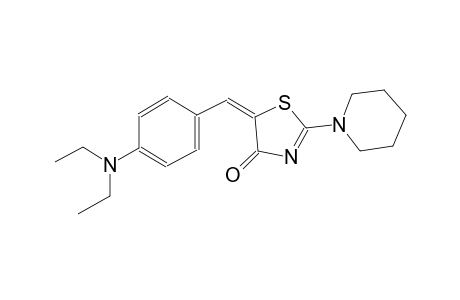 4(5H)-thiazolone, 5-[[4-(diethylamino)phenyl]methylene]-2-(1-piperidinyl)-, (5E)-